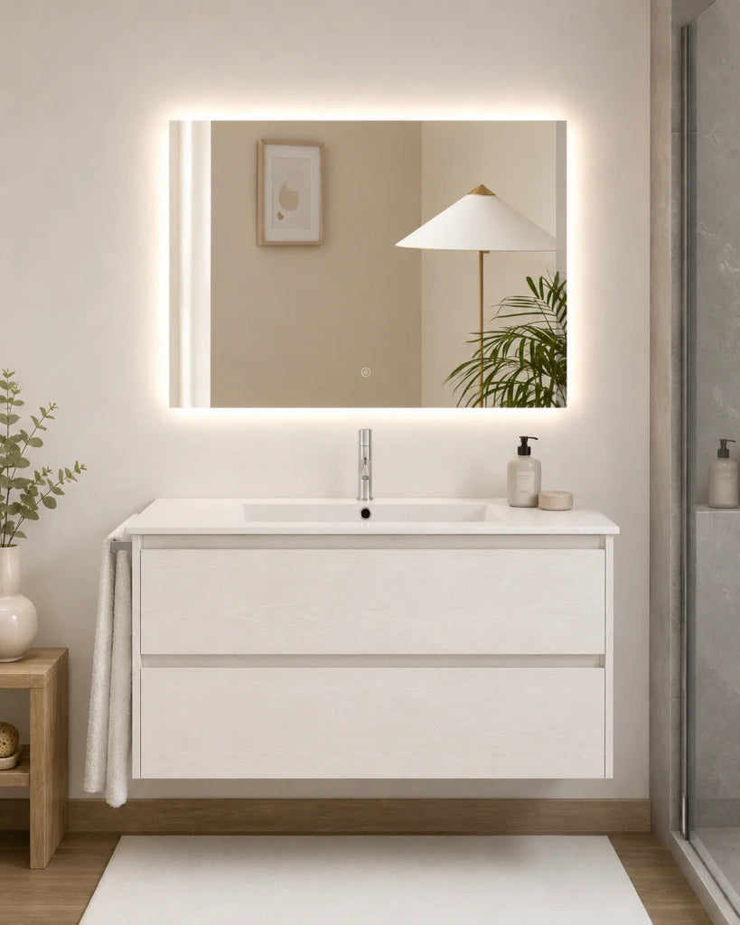 Mobile bagno con lavabo ORIGENBATH IBIZA senza specchio 70x45 cm bianco nordico