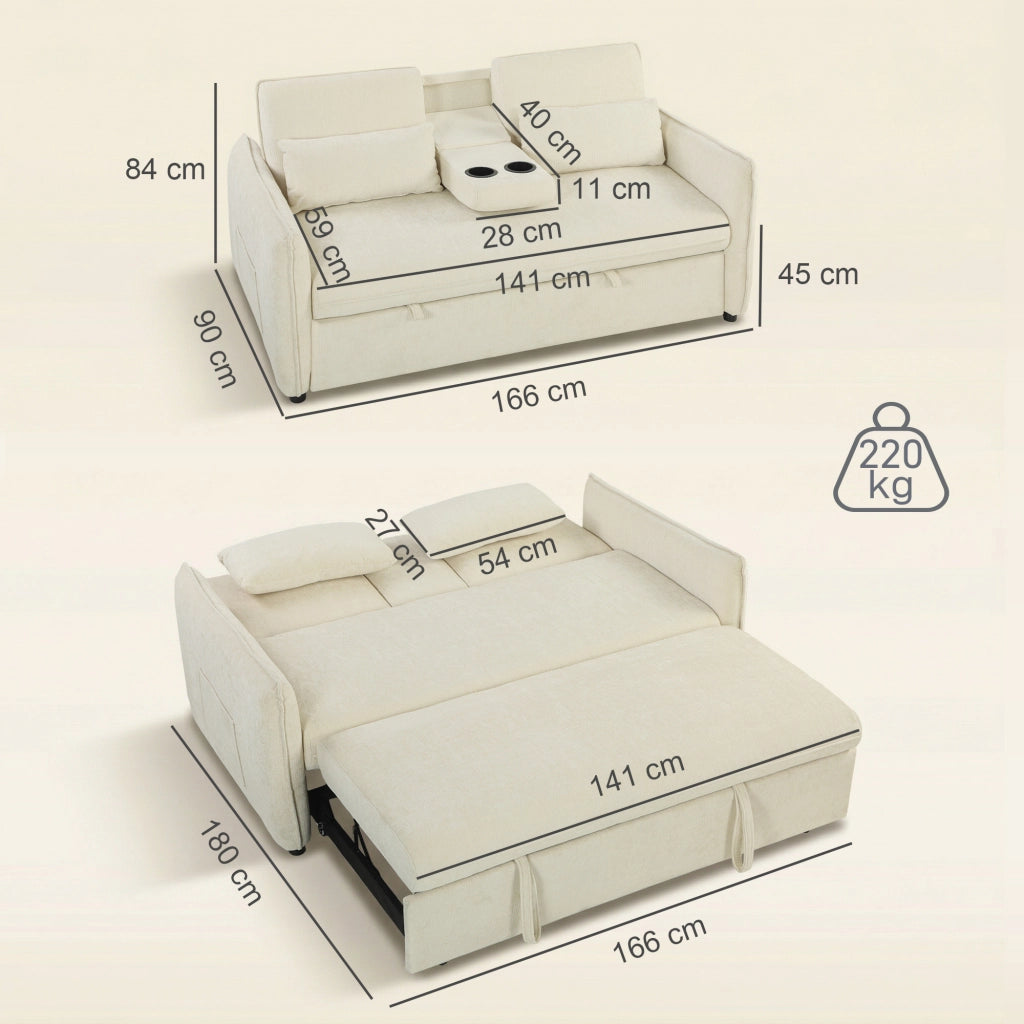 Divano letto 2 posti ¨C Minimal ¨C beige