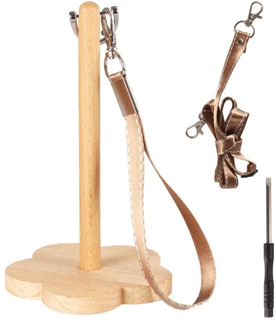 Accessori per tessitura portatile - Chiusura a rotazione 360° - Materiale massello - Cinturino ergonomico - Adattamento flessibile - Rilascio bobina