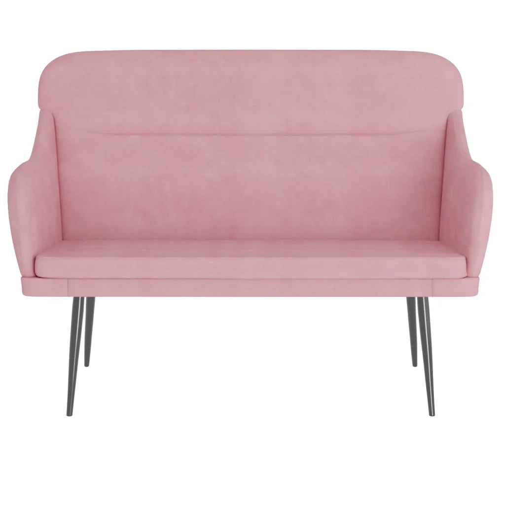 Panca-Sgabello Rosa 110x76x80 cm in Velluto 605399