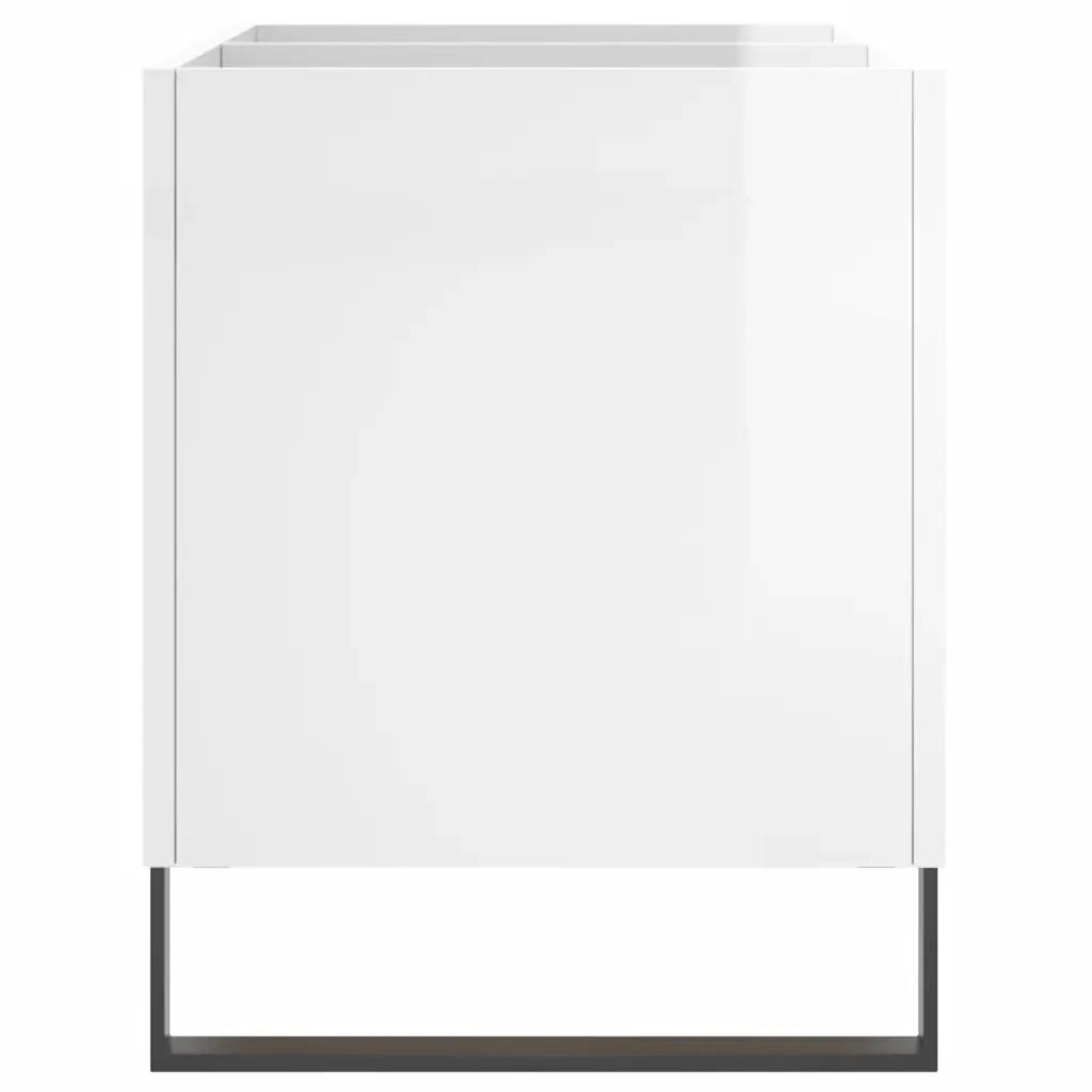 Mobile Porta Dischi Bianco Lucido 74,5x38x48 Legno Multistrato CFW7626031