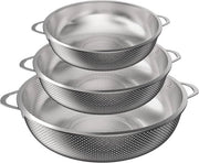 Set di setaccio per cucina - 3 pezzi - acciaio inossidabile - alta qualità - microforato