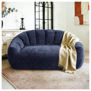 Divano Pouf Bean Bag con Braccioli ¨C MINIMAL ¨C Grigio, Velluto, Oversize