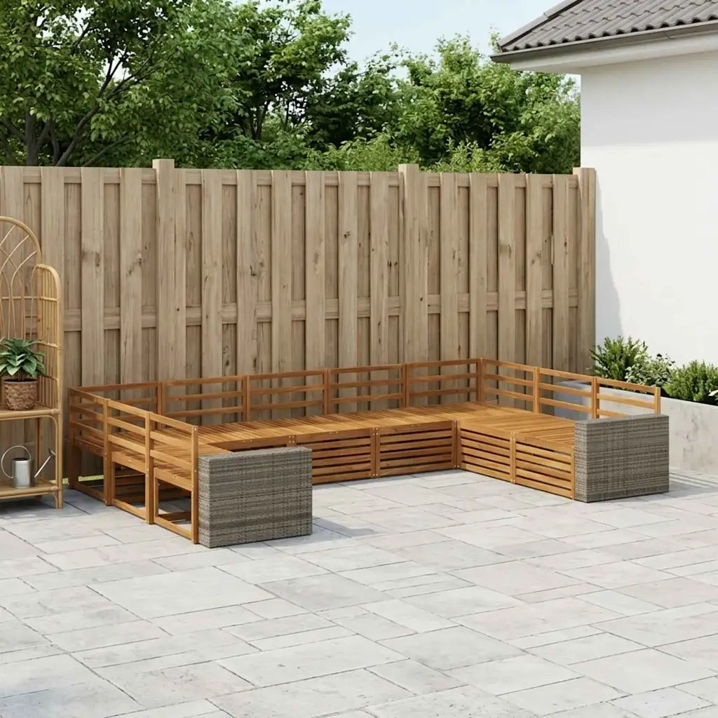 Set di divani da esterno 9 pcs Naturale 3383847