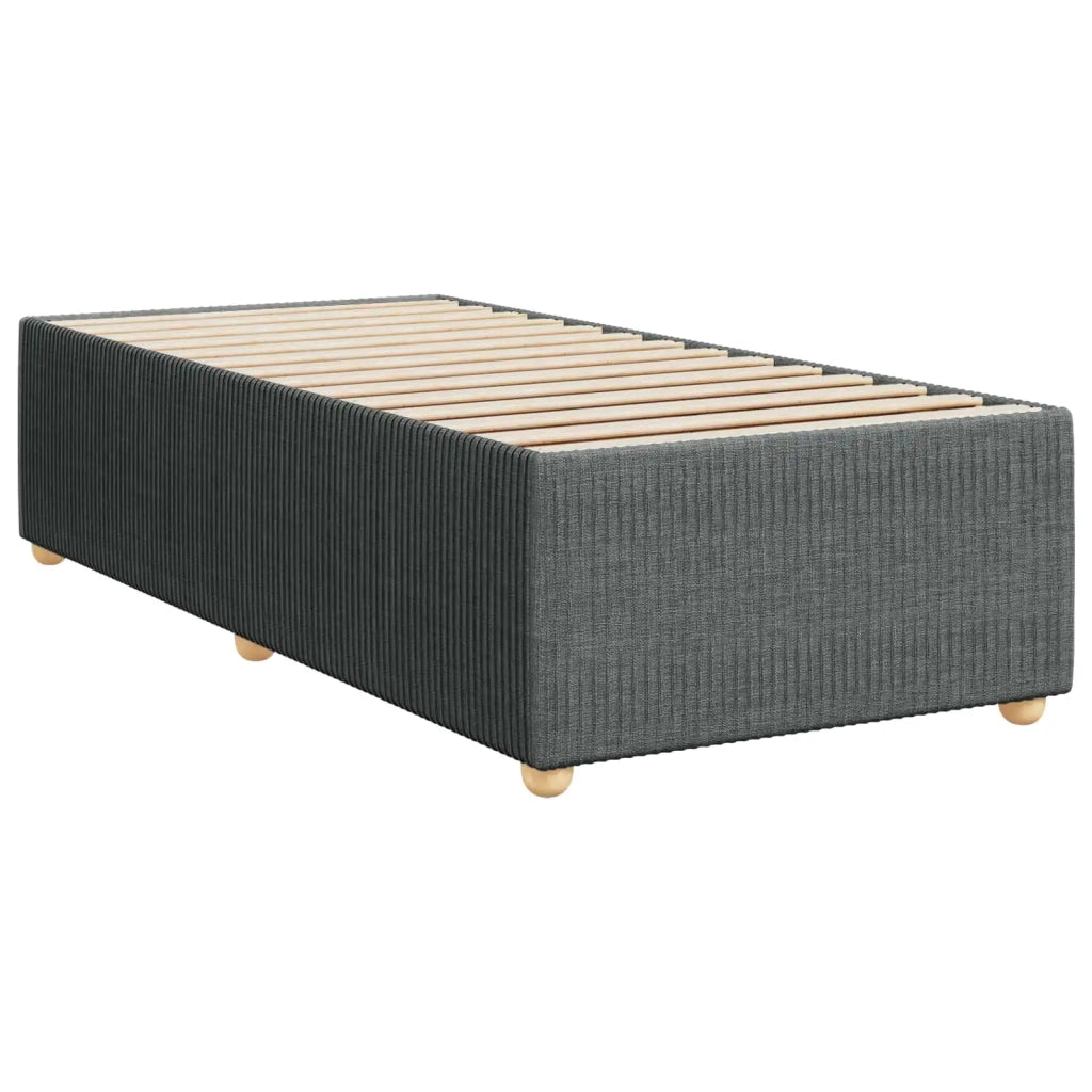 Letto con Box Spring, Materasso e LED Grigio Scuro 90 x 190 cm 3453226