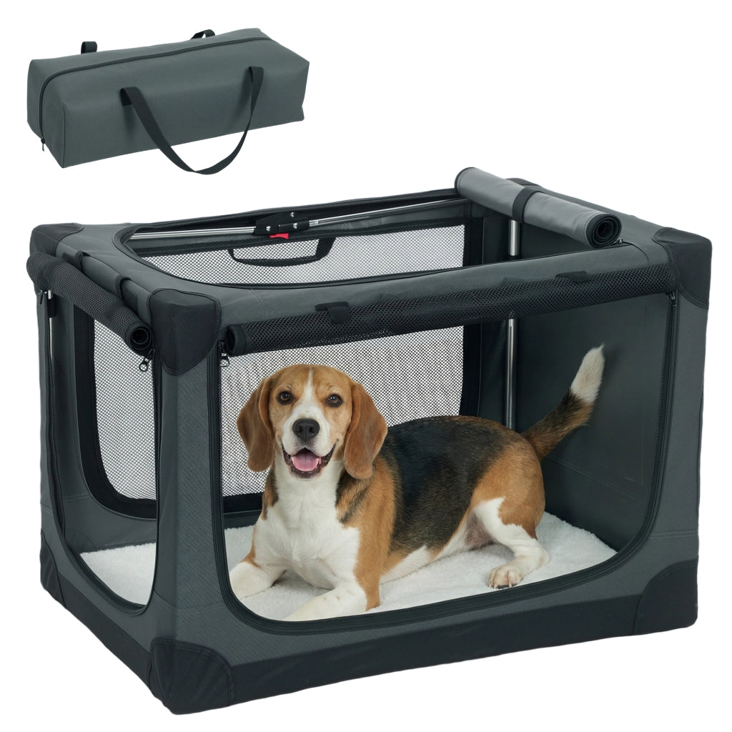 Trasportino pieghevole per cani con cuscino removibile lavabile tessuto Oxford fino 20kg ¨C Xylo ¨C Verde militare