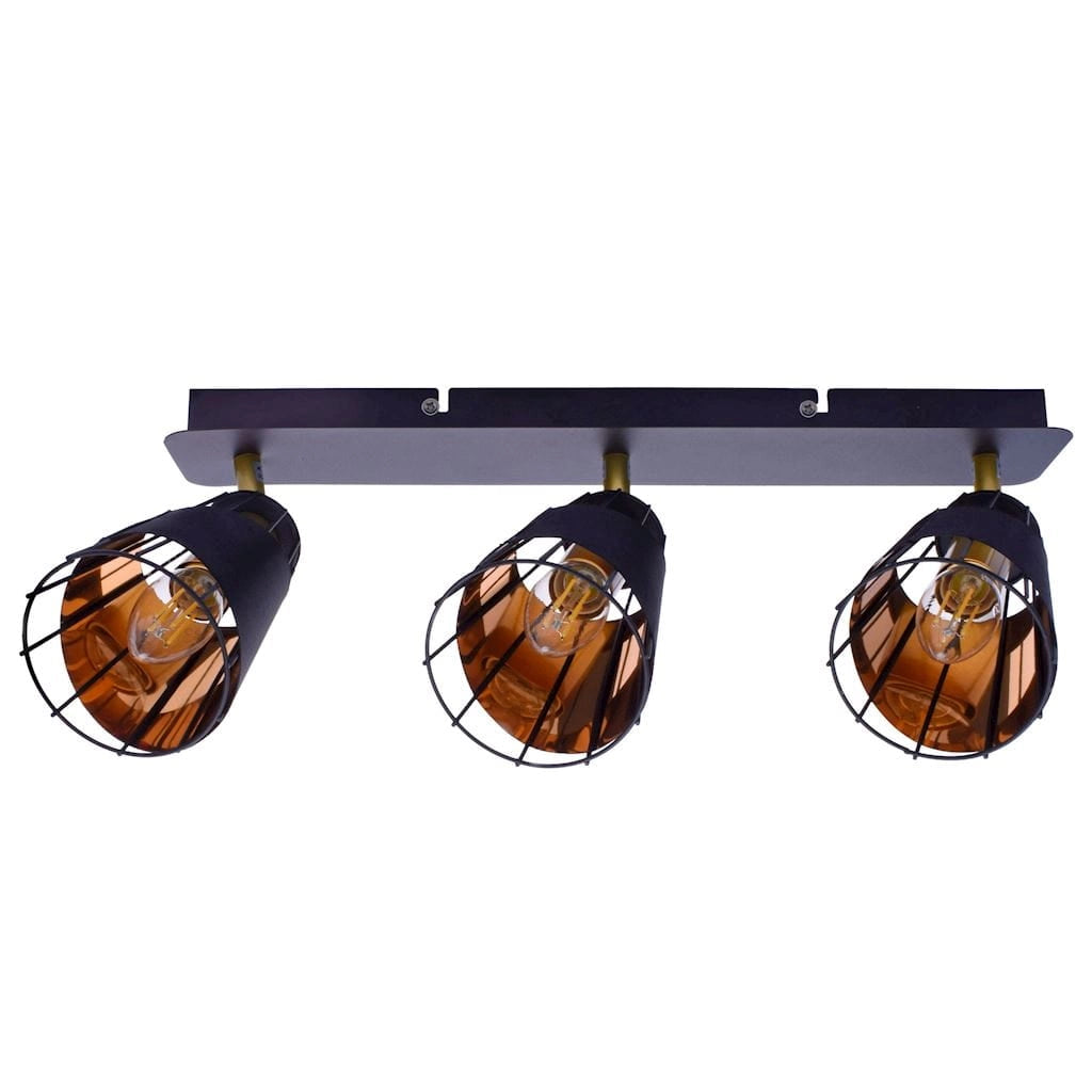 Plafoniera Milagro Rick ML5567 3 luci E14 3x40W oro/nero