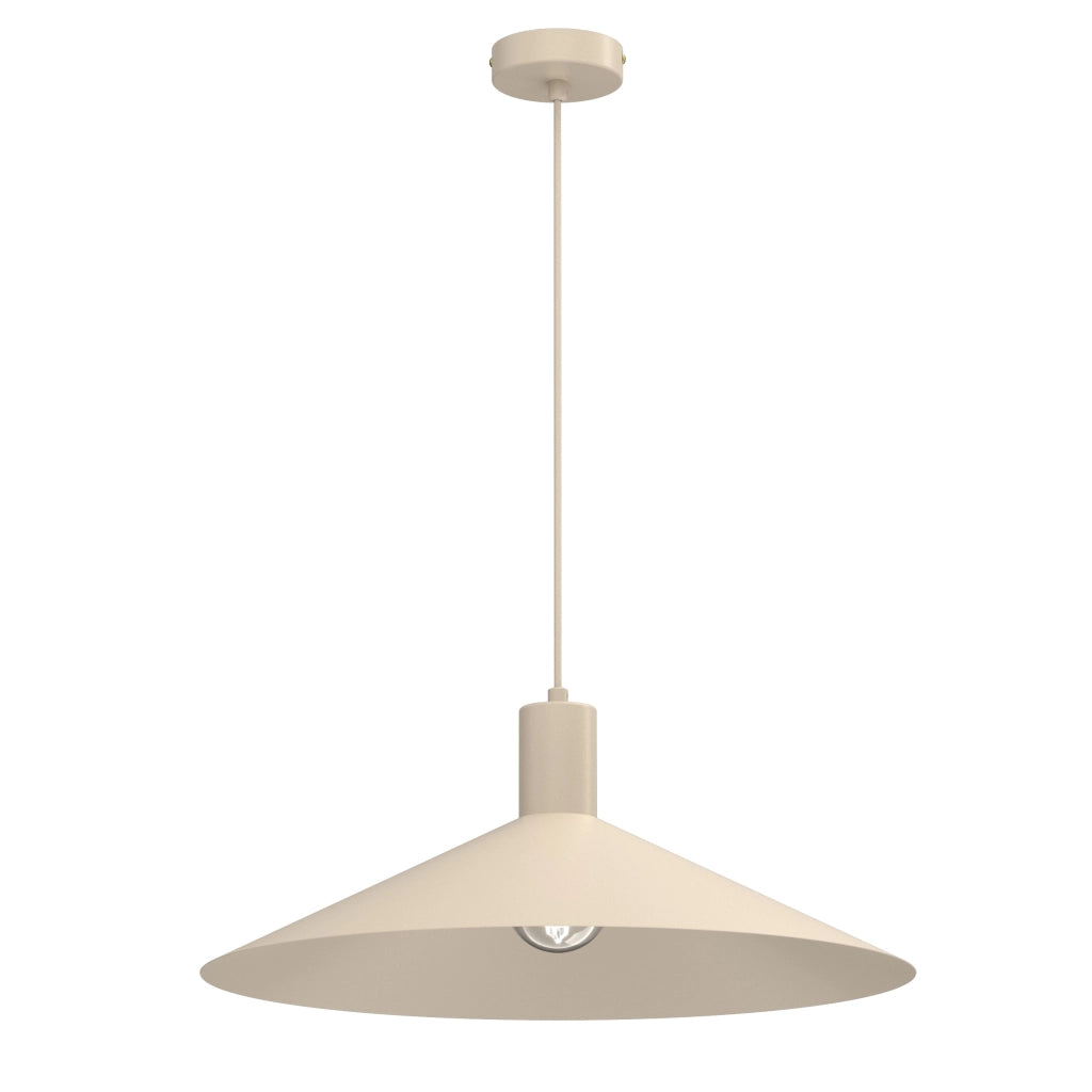 Lampada a sospensione cono beige 50 cm 1xE27 Nox