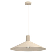 Lampada a sospensione cono beige 50 cm 1xE27 Nox