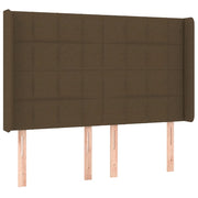 Testiera | Testata ad Orecchio MarroneScuro147x16x118/128cm inTessuto