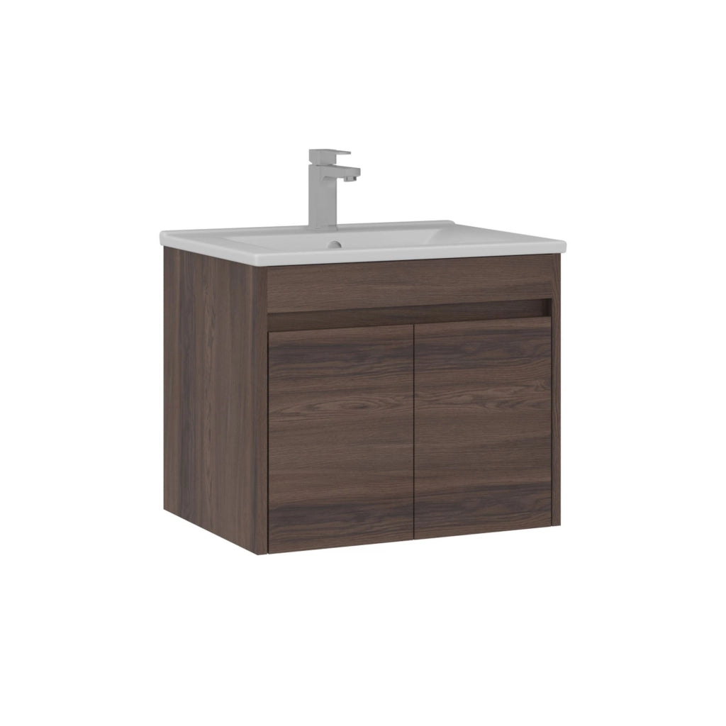 Mobile lavabo "Side 65 v2" - 65 x 45 x 52 cm - Noce scuro
