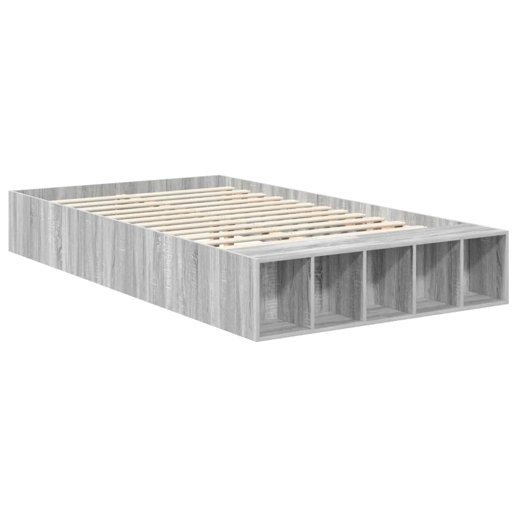 Struttura del letto con lo scaffale Grigio Sonoma 120 x 200 cm 3408394