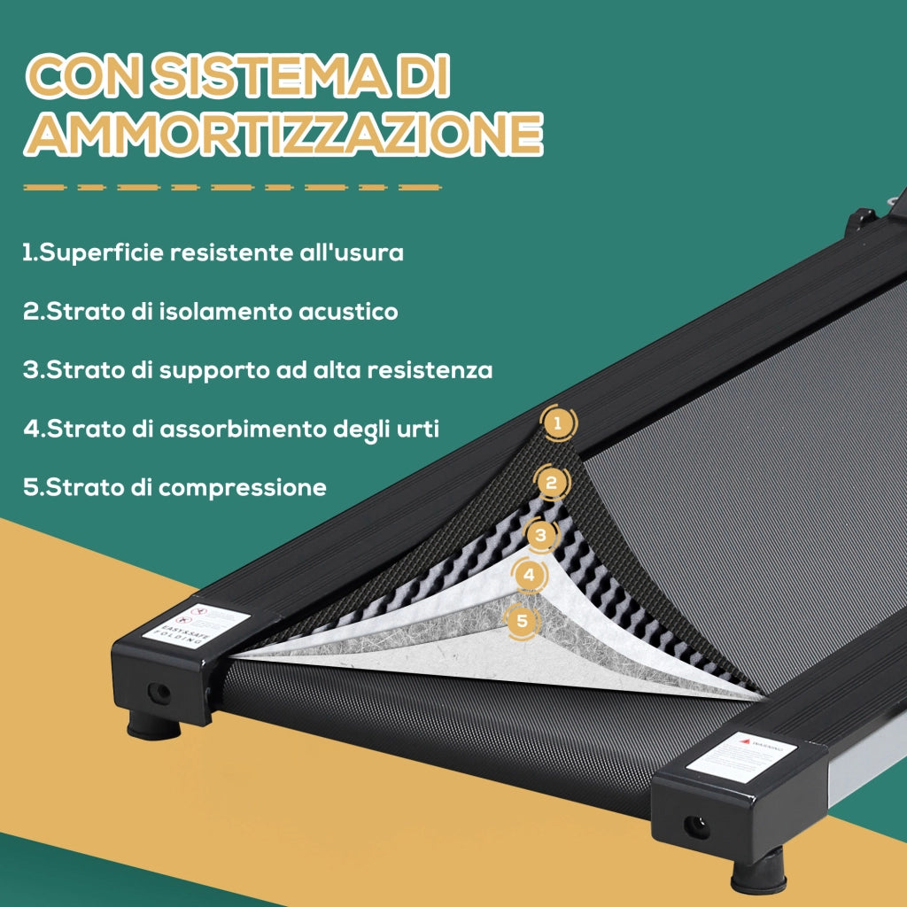 Tapis Roulant Pieghevole Elettrico ¨C Minimal ¨C Nero