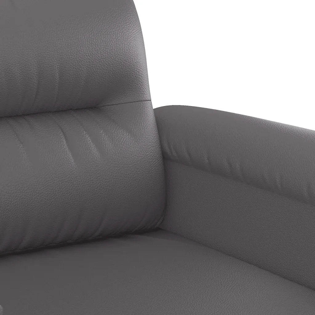 Divano a 2 Posti-Sofa 2 Posti Grigio 120 cm in Similpelle 130663