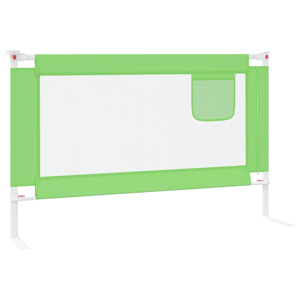 Sponda Letto di Sicurezza per Bambini Verde 120x25cm in Tessuto 10191