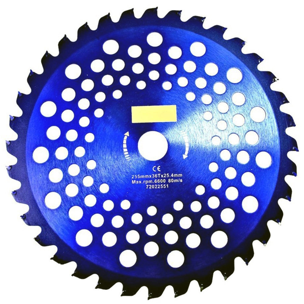 Trade Shop - Disco Decespugliatore Lama Acciaio Per Legno 255mm X 36t Con Fori Raffreddamento -