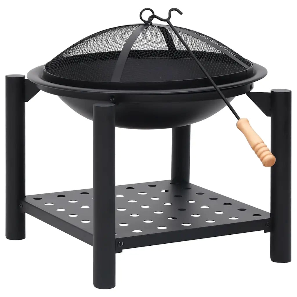 Braciere con Attizzatoio 54x54x55 cm in Acciaio 313639