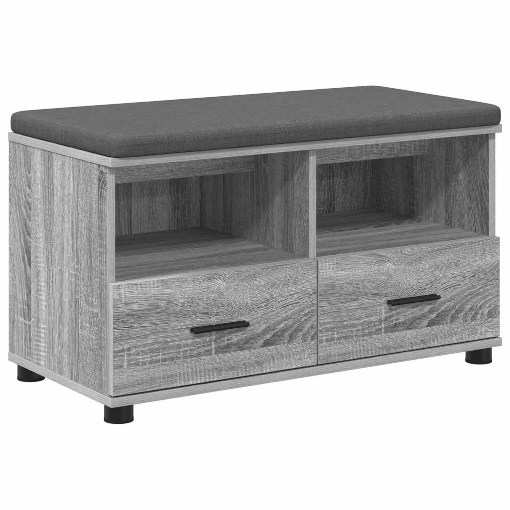 Panca per ingresso con cuscino Sonoma grigia 80 x 38 x 46 cm 891461