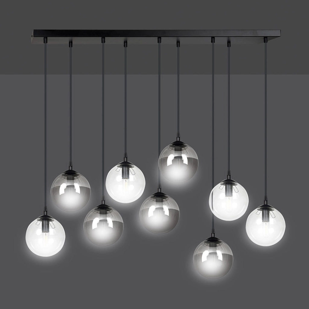 Lampadario Emibig COSMO 9 luci E14 nero multicolor