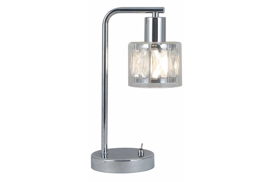 Lampada da tavolo glamour cromata Elmo Reality E14 40W