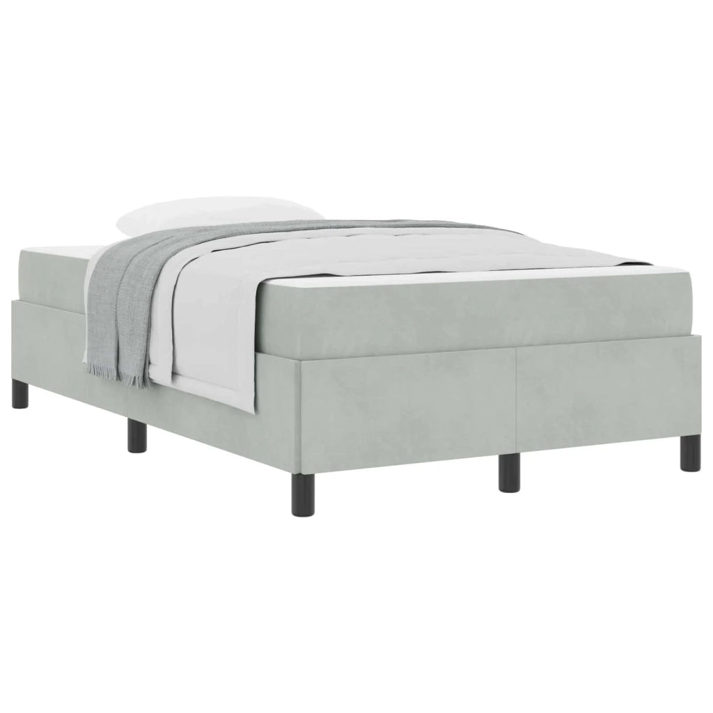 Letto matrimoniale | Letto per adulti | Struttura del letto Grigio chiaro 120 x 200 cm Tessuto