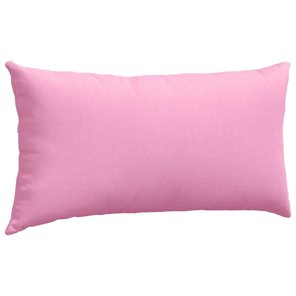 Cuscini da Divano 2 pz-Set di 2 Cuscini per Sofa Rosa 80 x 40 cm Tessuto