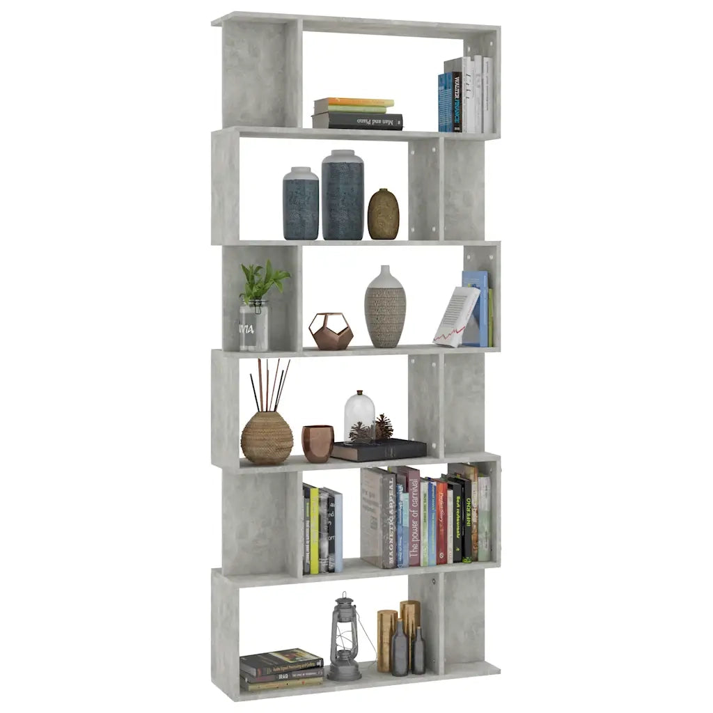 Divisorio-Paravento Grigio Cemento 80x24x192cm Legno Ingegnerizzato