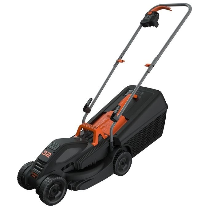 Black and Decker BEMW351-QS Tagliaerba Elettrico a Spinta 1000W Taglio 32 cm 3 Altezze 20-60 mm Cesto 35 L 200 m² colore Nero