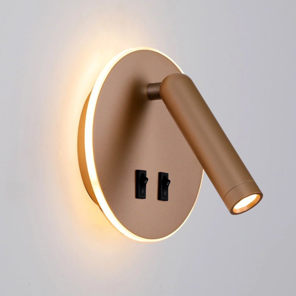 Applique lettura LED 8W oro 3000K con interruttore Italux