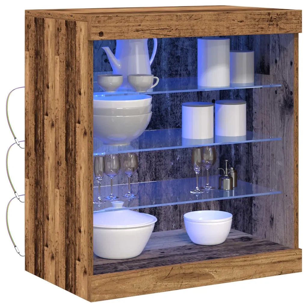 Madia LED Legno vecchio 60,5 x 37 x 67 cm Legno multistrato 863042