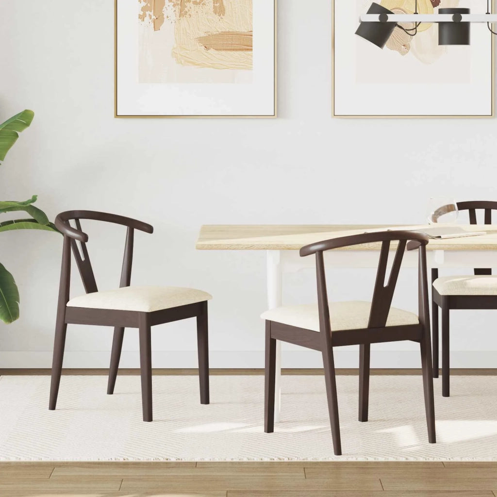 Sedia da pranzo 2 pcs Marrone chiaro e chiaro 42020402