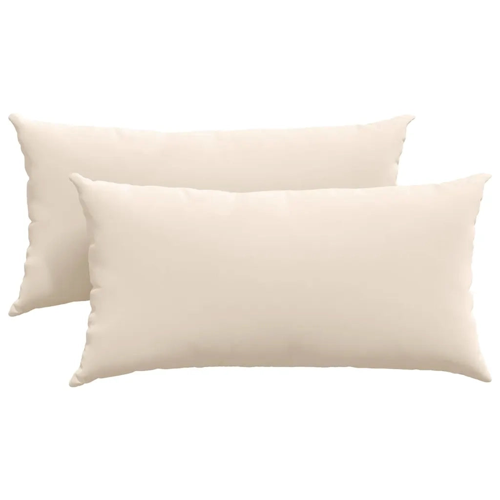 Cuscini da Divano 2 pcs Beige 80 x 40 cm Tessuto 42013730