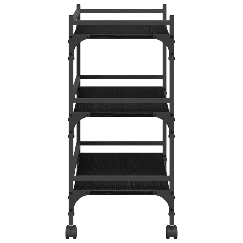 Carrello da Cucina Rovere Nero 50 x 35 x 75.5 cm 883017