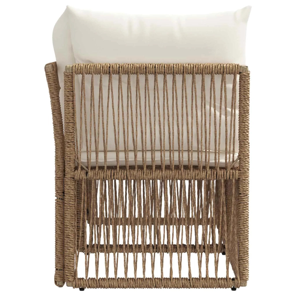 Divano da giardino 2-Numero di posti Beige polyrattan 42026697