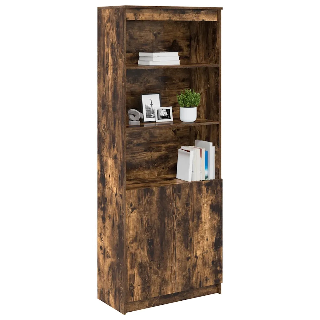 Credenza Rovere Fumo 70x35x180 cm in Legno Multistrato 3328475