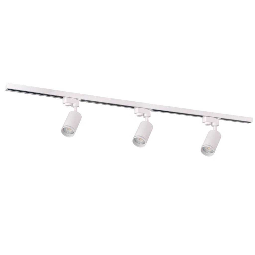 Kit binario 1m 3 faretti GU10 bianco Paris Polux 321589