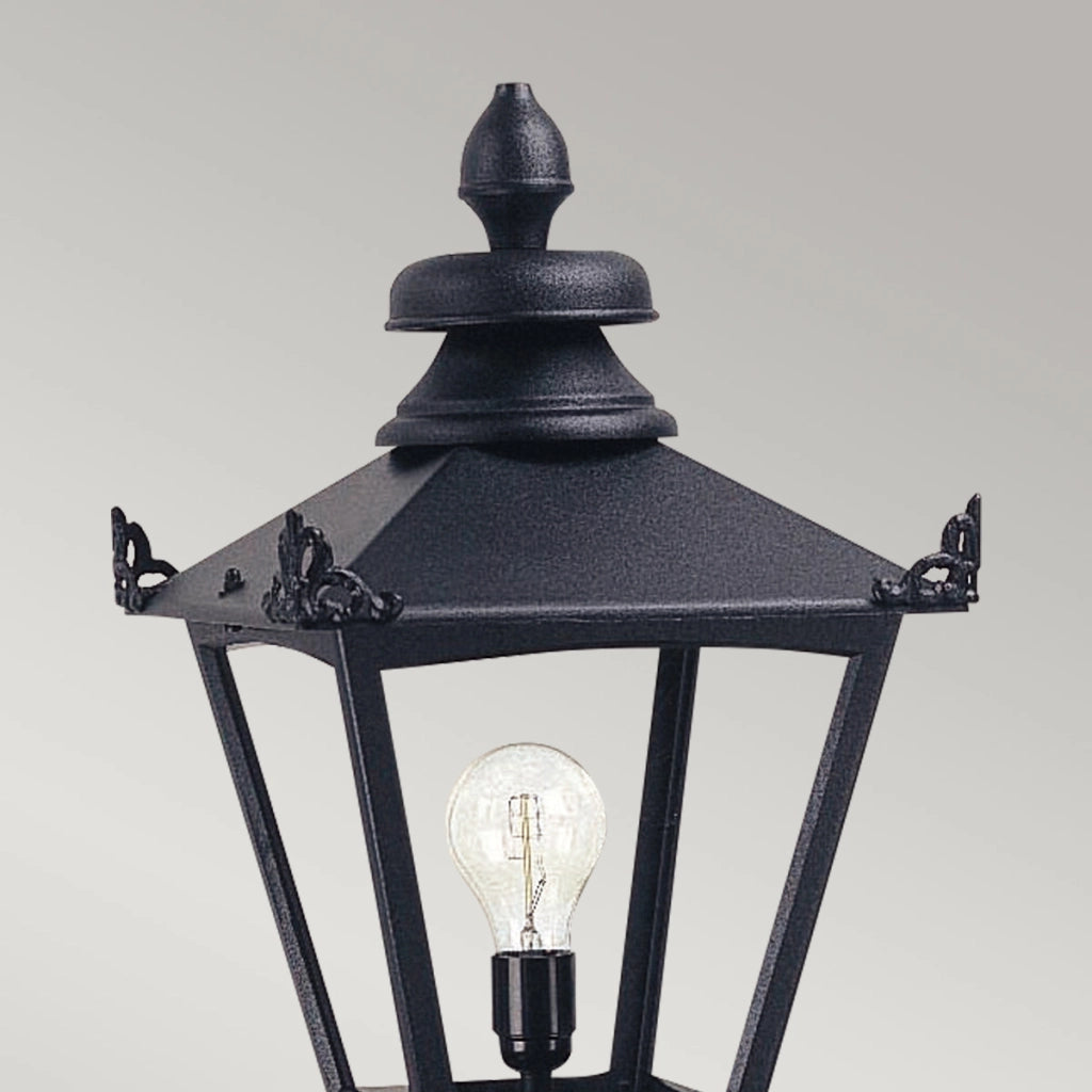 Testa lanterna retro nera E27 60W Grampian Elstead
