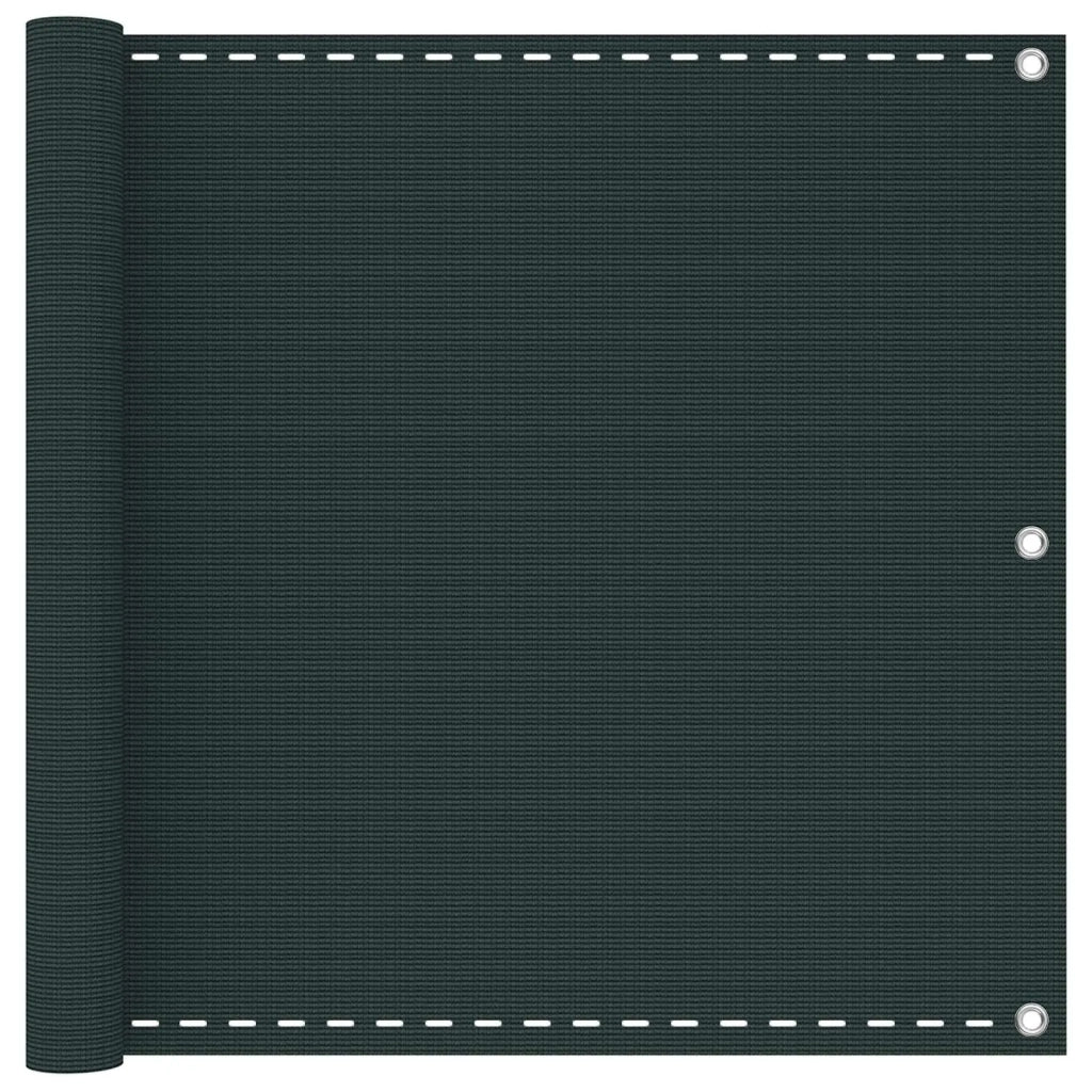 Schermo da balcone Verde Scuro 75 x 700 cm HDPE e alluminio 4002972