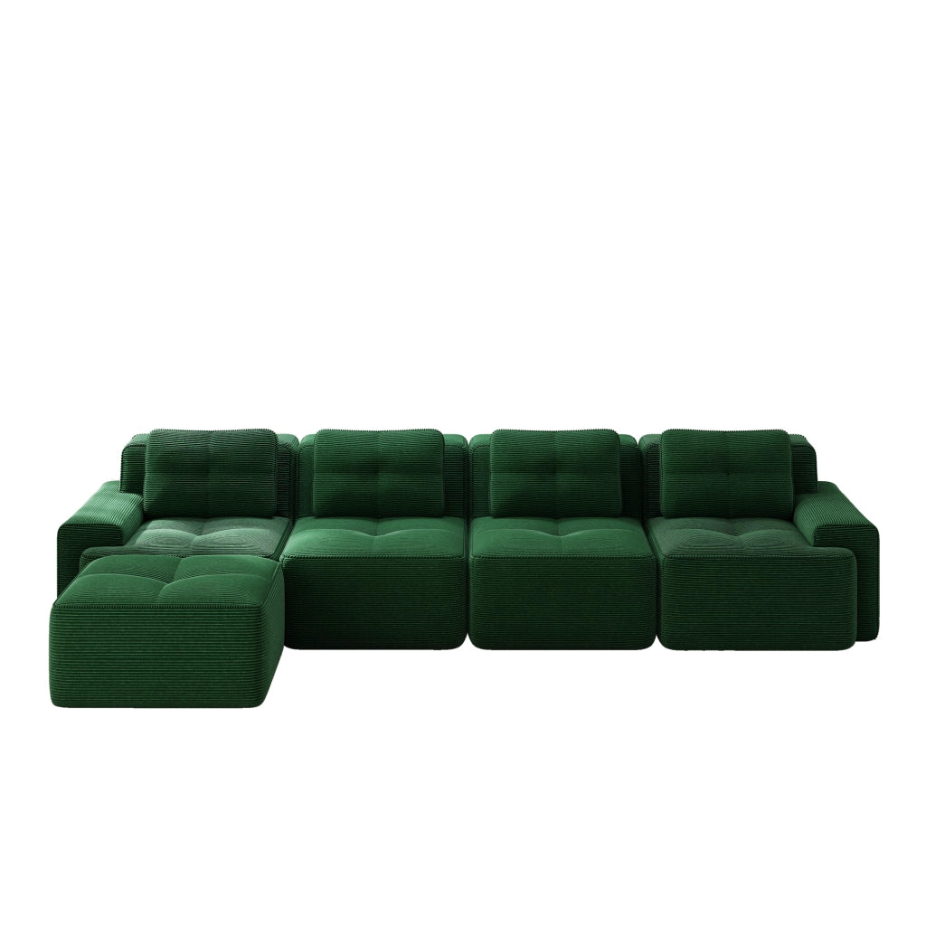 Divano modulare senza ossa - Zephmum- 4 posti verde corduroy