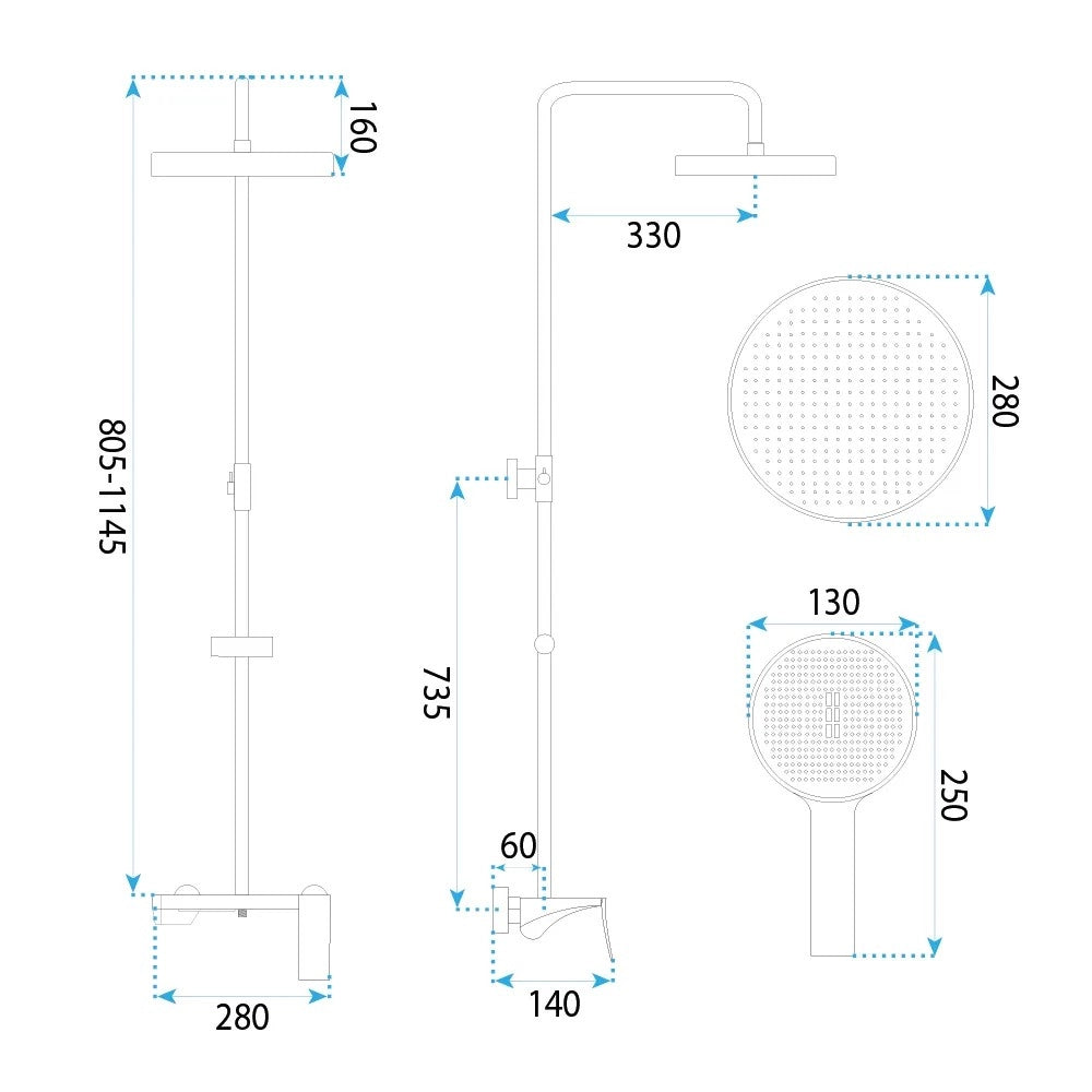 Set Doccia Rea Vision Chrome