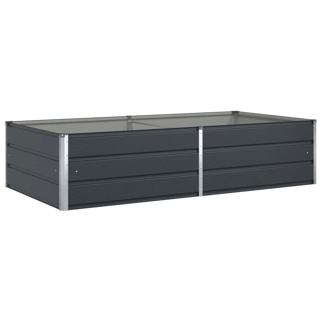 Fioriera Antracite 195 x 100 x 45 cm Acciaio zincato 42018219