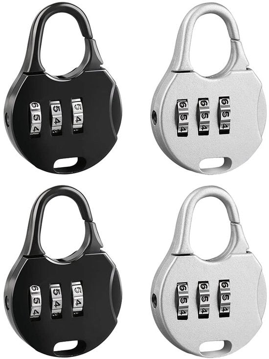 Cassetti a Chiave a 3 cifre - 4 pezzi - Acciaio Inox - Rond - Robusto e Duraturo