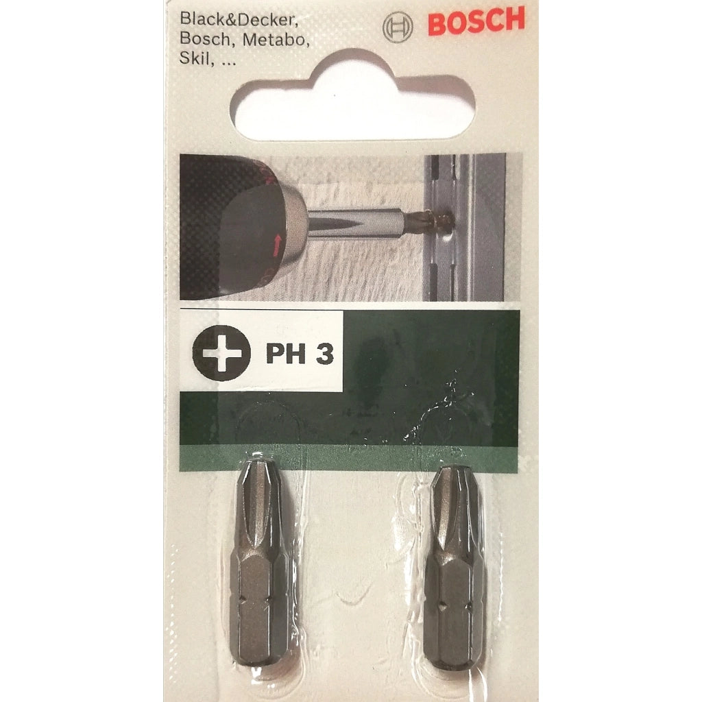 Bosch 2 BIT ATTACCO ESAGONALE ESTERNO DIN 3126-C6.3. 1/4
