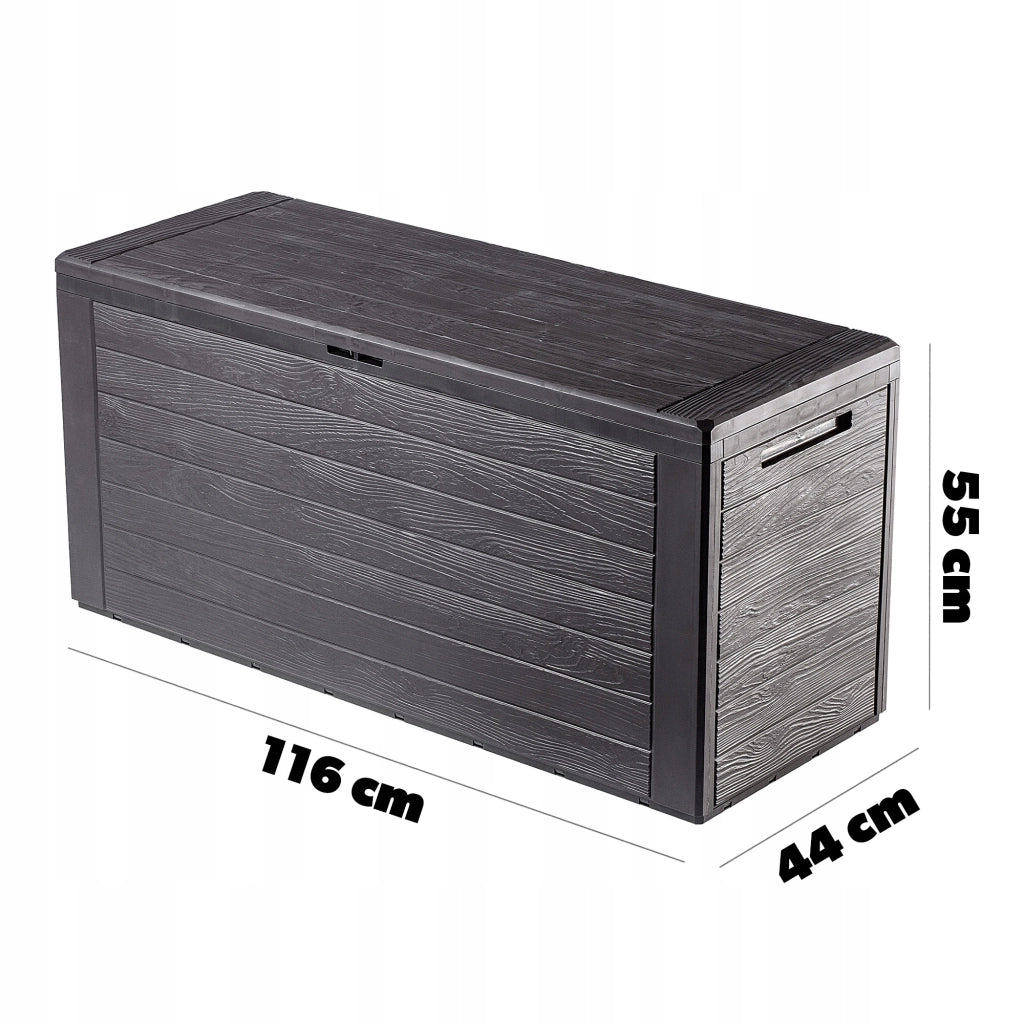 KADAX Box da giardino/balcone 280L per giardino, balcone e terrazzo, colore marrone
