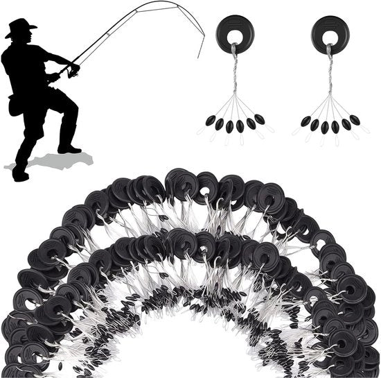 Stopperi in gomma per pesca con design 6 in 1
