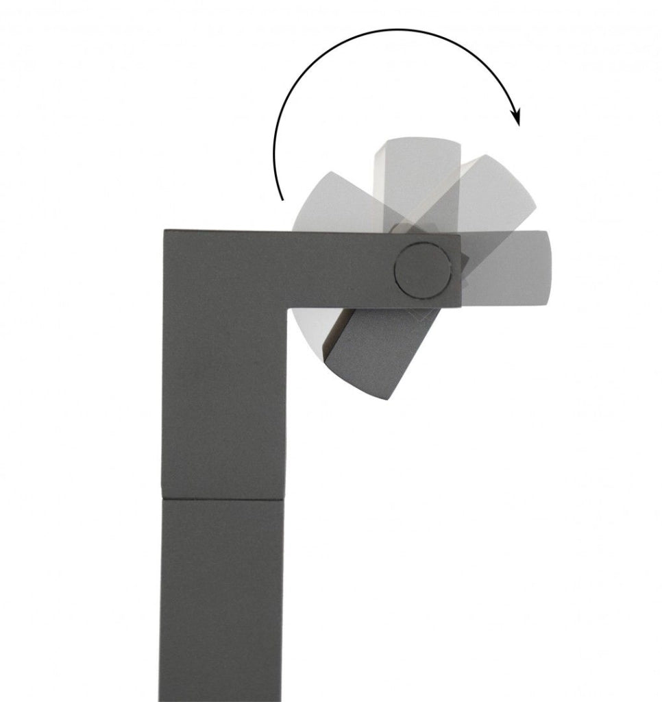 Lampione da giardino 78 cm LED 10W grigio IP54 RT-780