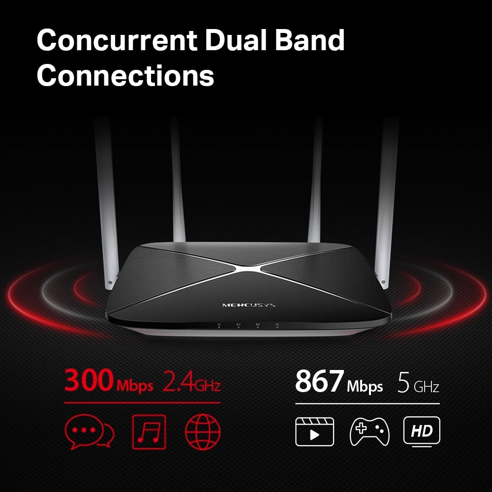 Mercusys AC12 Router Wireless Dual Band AC1200