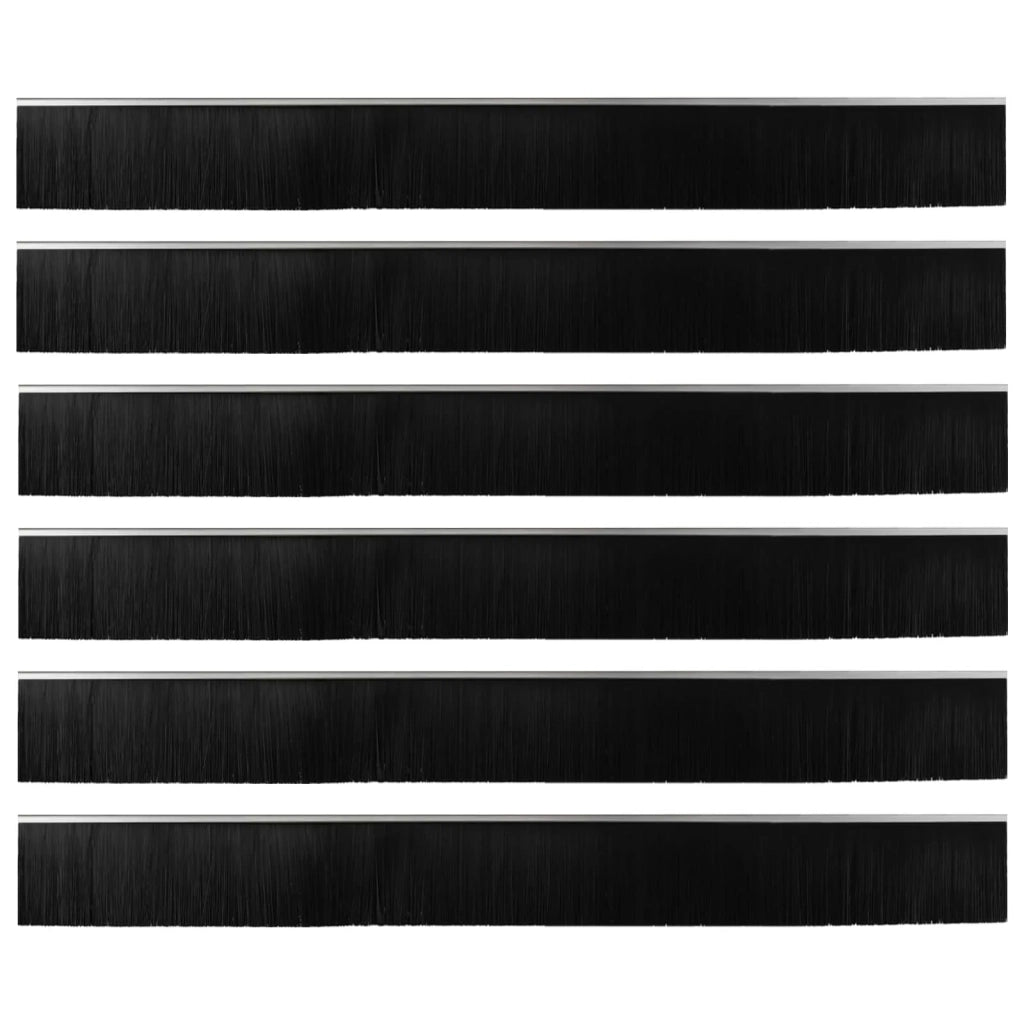 Spazzole per porte autoadesive 6 pz Argento 100 cm CFW1429854