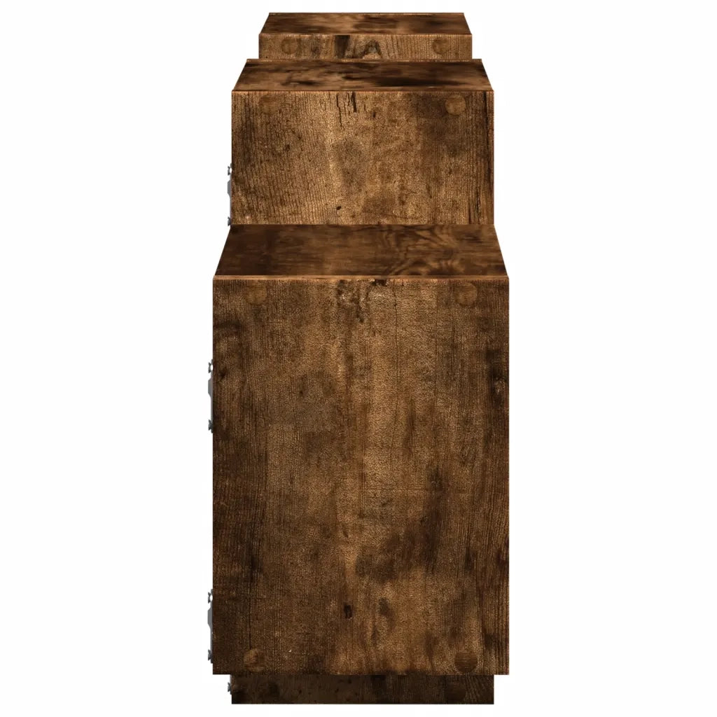 Mensola a Muro | Mensola a parete Rovere Fumo 129x18x42 cm in Truciolato