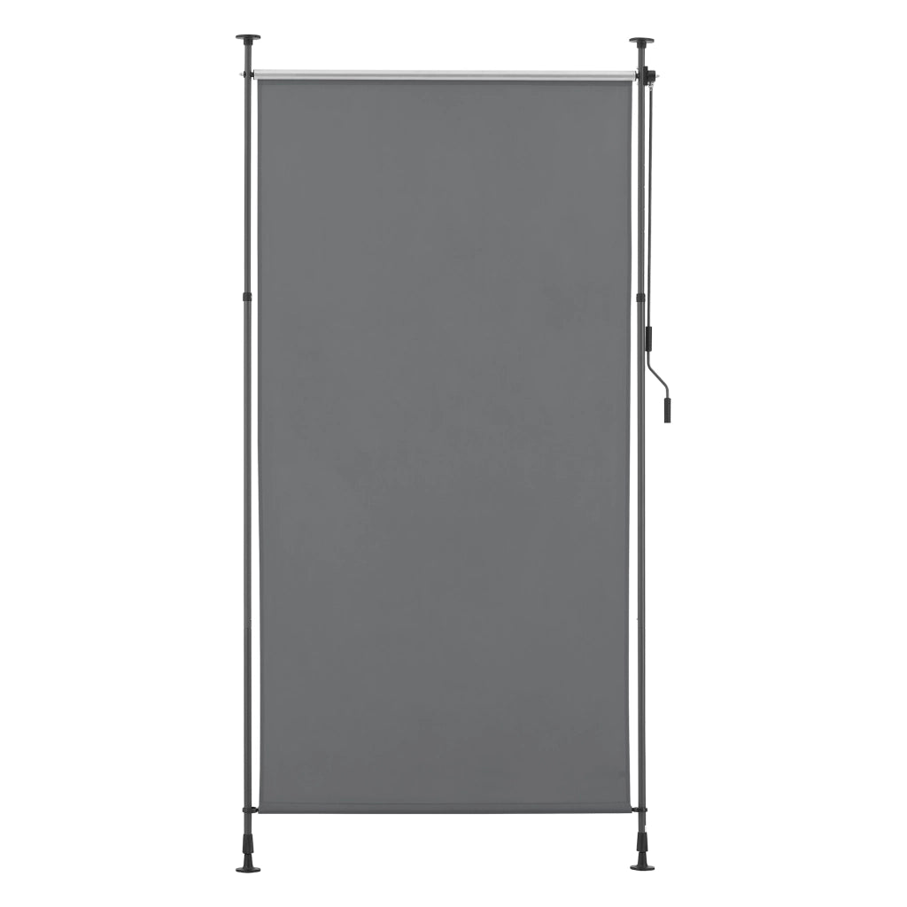 Schermo Verticale Cimarra da Balcone con Pali Telescopici Tenda Parasole Larga 150 cm Grigio Scuro pro.tec